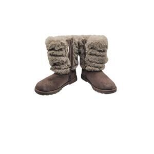 Makalu California Faux Fur Winter Boots – Girls Size 11 M